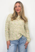S / Cream Winter Sherbet Pastel Knit Sweater - FINAL SALE - Madison and Mallory
