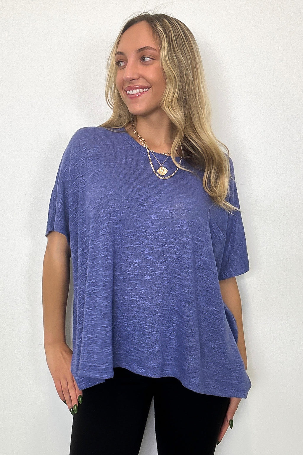 Zen Zone Oversized Semi-Sheer Knit Pocket Top - BACK IN STOCK - Madison and Mallory