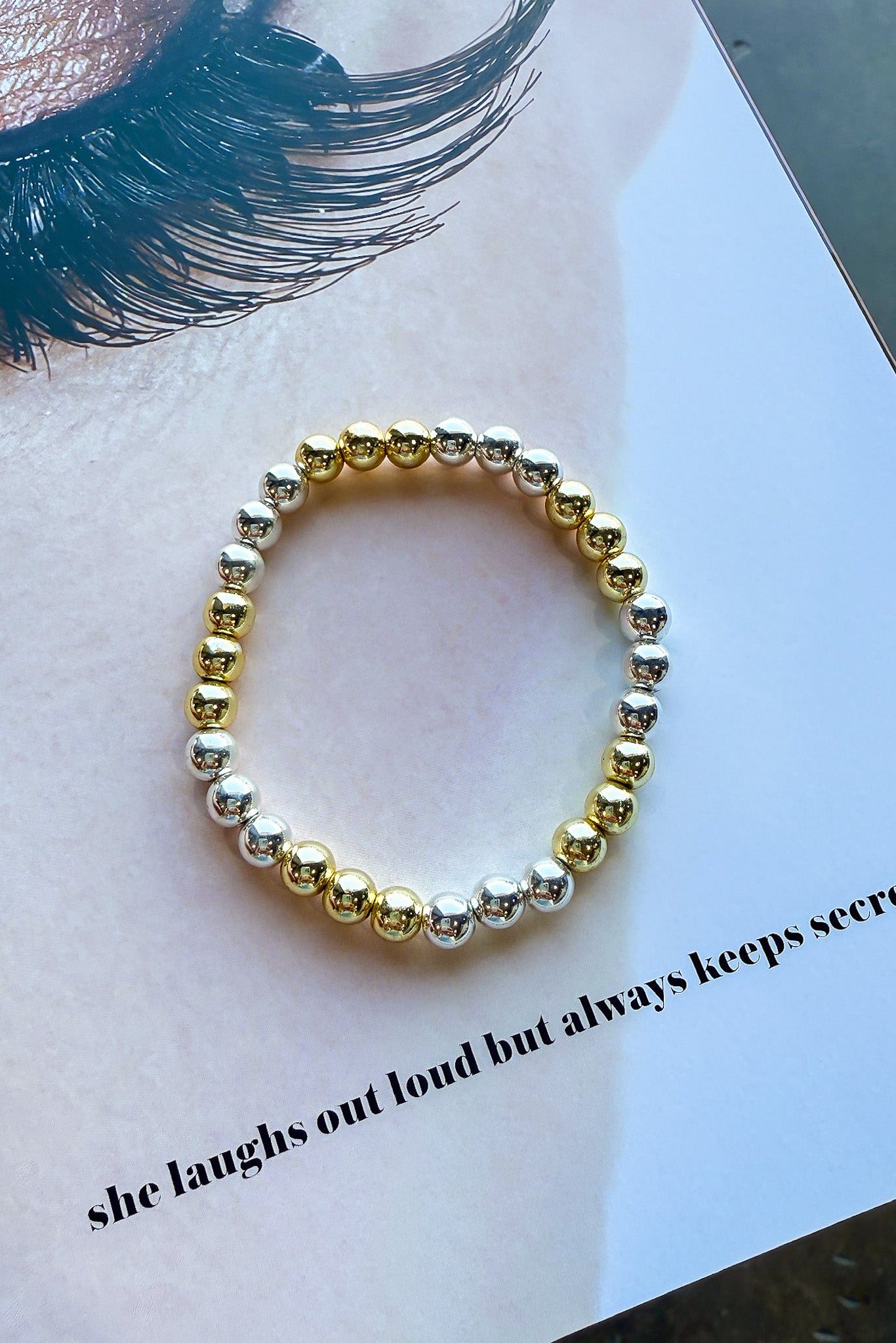 L / Gold Harper Two Tone Bracelet - Madison and Mallory