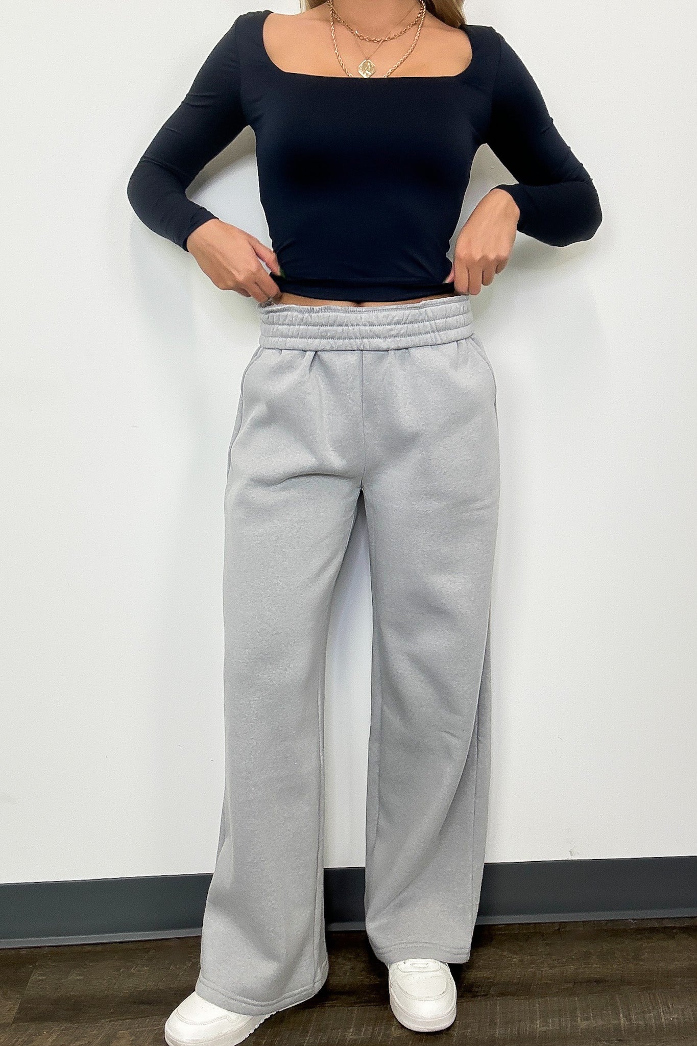 Heather Gray / S Easy Energy Fleece Drawstring Pants - Madison and Mallory