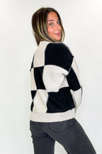 Grid Game Checkered Knit Sweater - FINAL SALE - Madison and Mallory