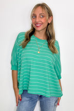 Line by Line Striped Dolman Knit Top - - Madison and Mallory