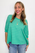 Line by Line Striped Dolman Knit Top - - Madison and Mallory