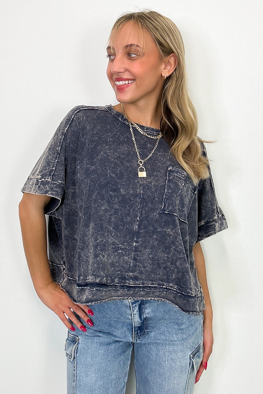 Vivid Aura Mineral Wash Oversized Tee - BACK IN STOCK - Madison and Mallory