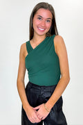 Hunter Green / S Illusion Form Sleeveless Power Mesh Bodysuit - FINAL SALE - Madison and Mallory