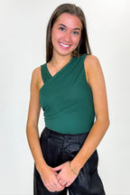 Hunter Green / S Illusion Form Sleeveless Power Mesh Bodysuit - FINAL SALE - Madison and Mallory