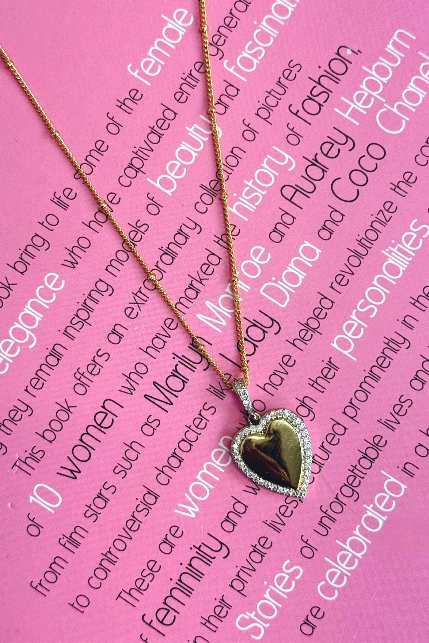 Two Tone Heart Beaded Necklace - Madison and Mallory