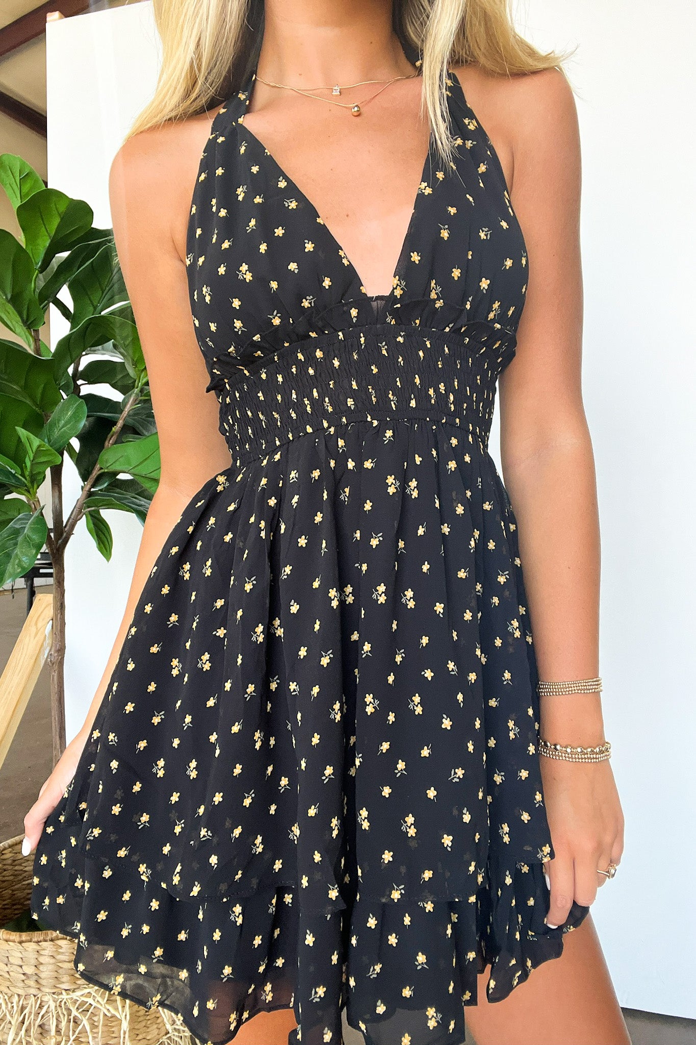  Immense Perfection Floral Print Halter Dress - FINAL SALE - Madison and Mallory