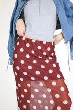 Impression Dot Mesh Skirt - Madison and Mallory