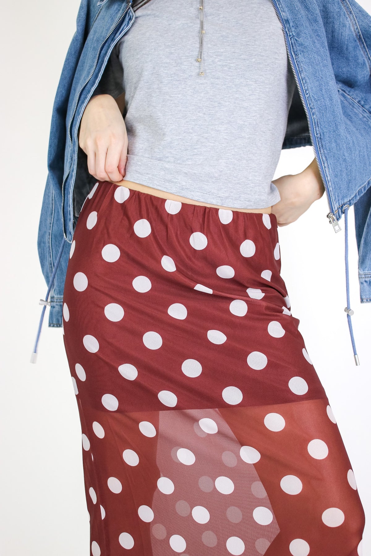 Impression Dot Mesh Skirt - Madison and Mallory