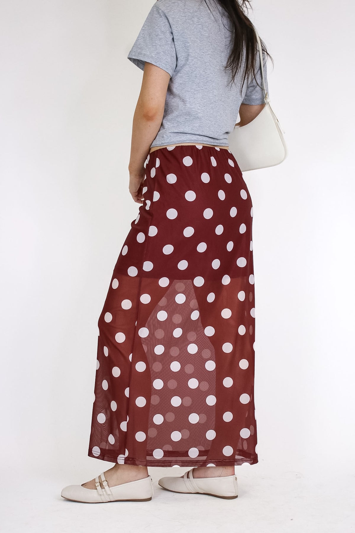 Impression Dot Mesh Skirt - Madison and Mallory