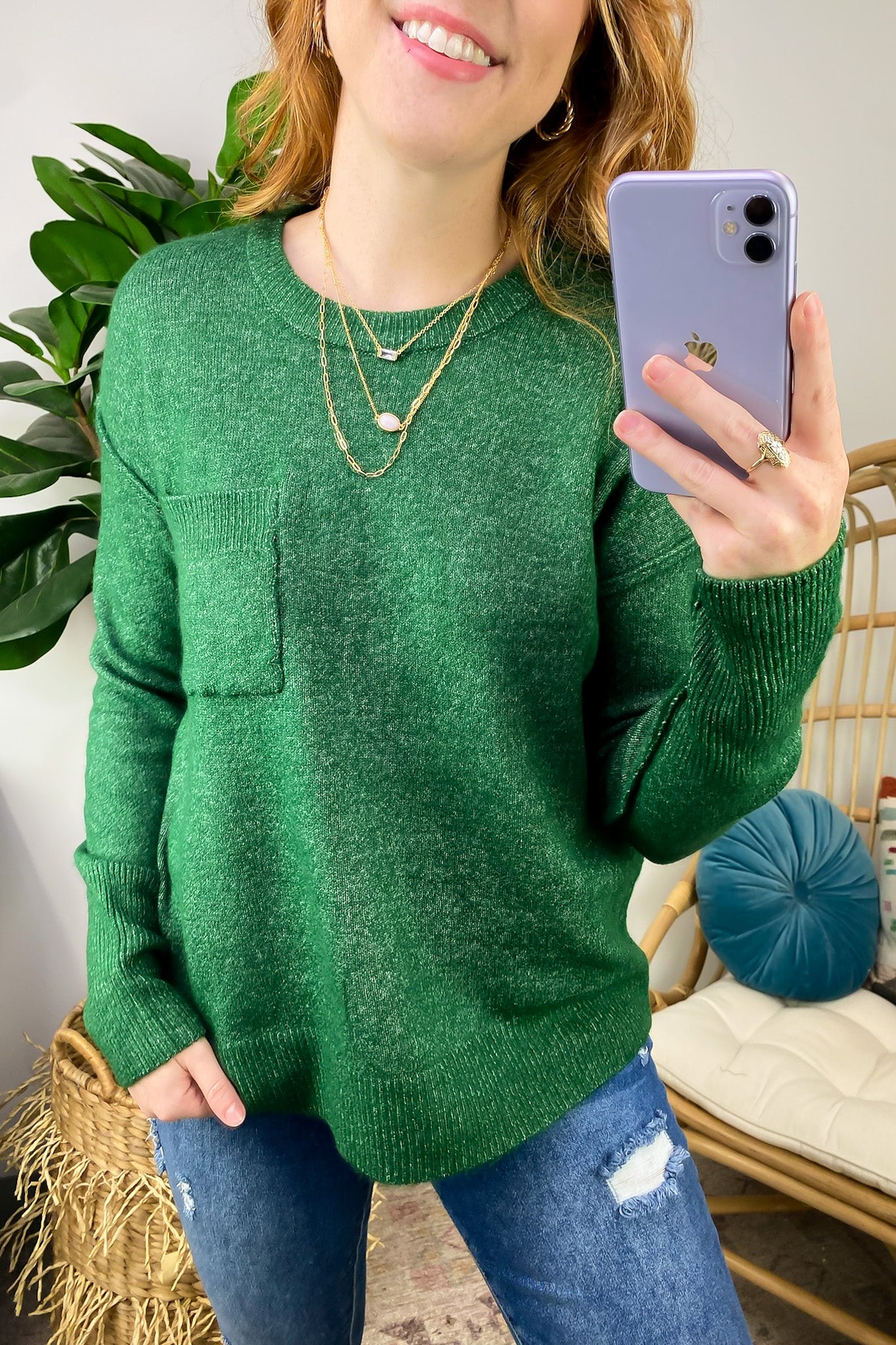 sweater with pocket on front