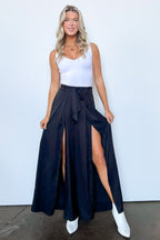  Impressive Perfection Front Slit Flowy Pants - FINAL SALE - Madison and Mallory