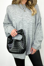 Impressive Detail Woven Knotted Sloucy Hobo Handbag - FINAL SALE - Madison and Mallory