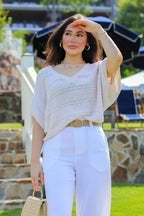 In the Haze Blend Melange Relaxed Top - Madison and Mallory