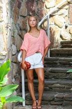 In the Haze Blend Melange Relaxed Top - Madison and Mallory