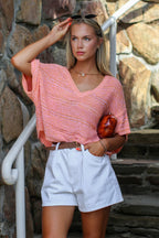 In the Haze Blend Melange Relaxed Top - Madison and Mallory
