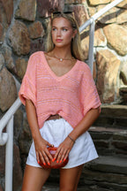 In the Haze Blend Melange Relaxed Top - Madison and Mallory