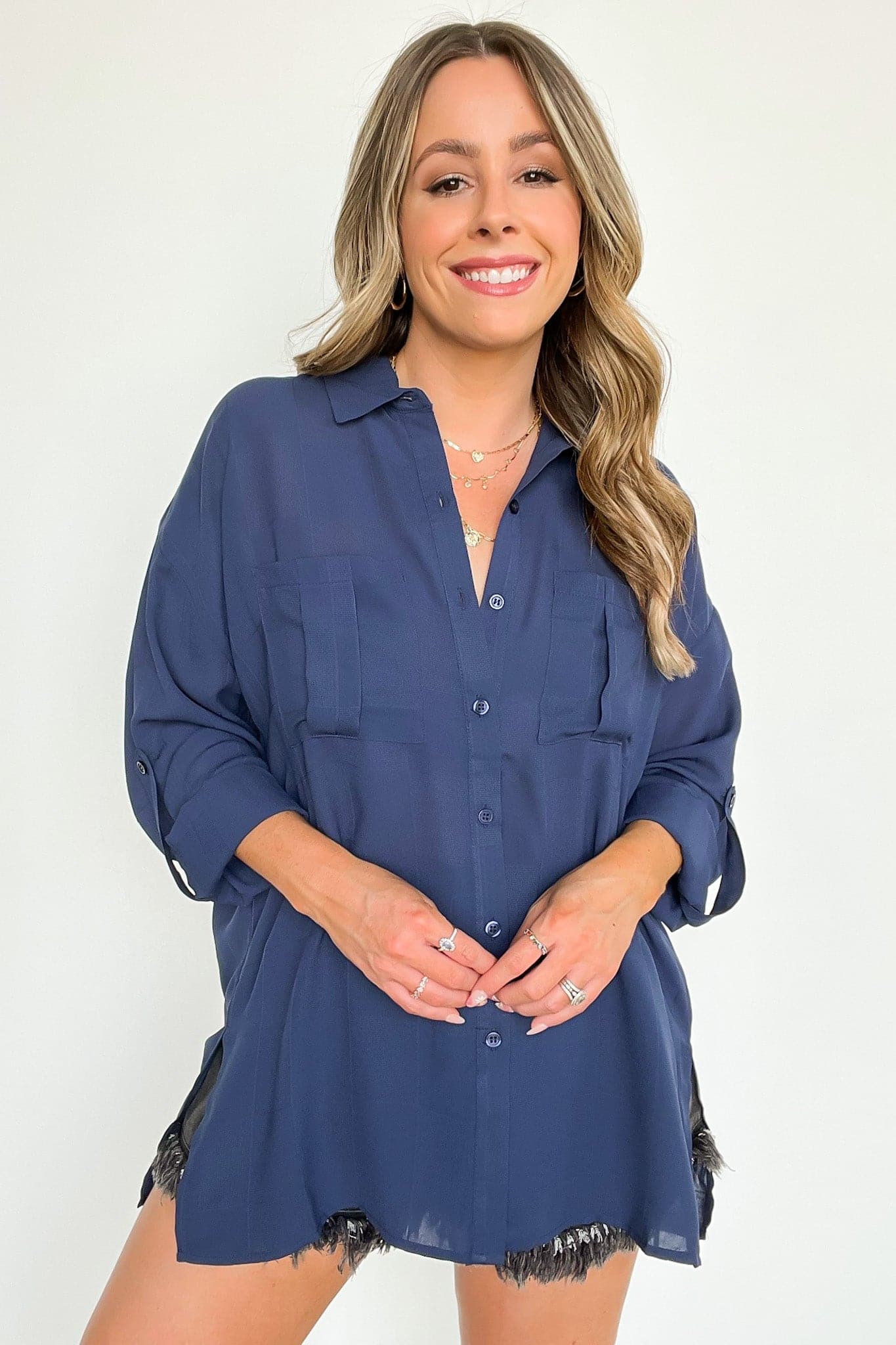  Inayah Button Down Tunic Top - FINAL SALE - Madison and Mallory