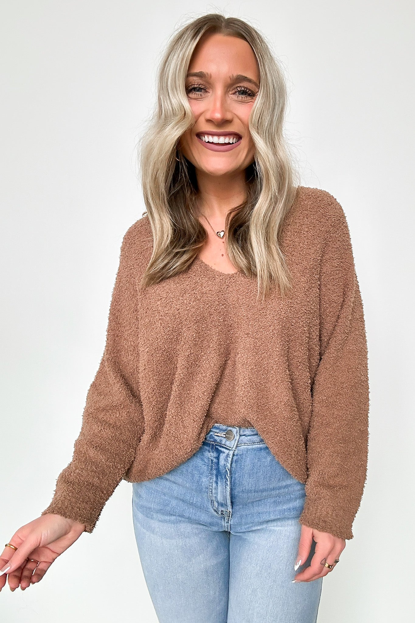  Indie V-Neck Oversized Sweater - Madison and Mallory