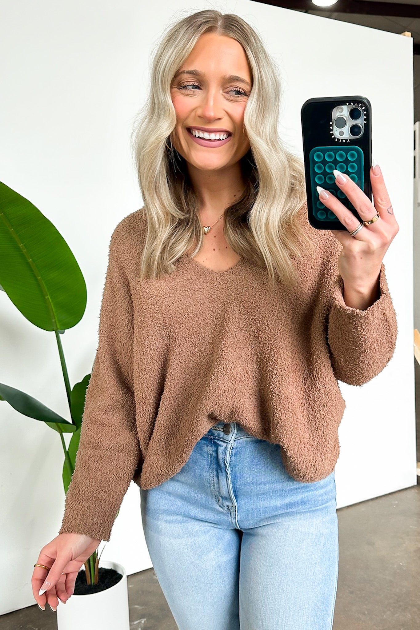  Indie V-Neck Oversized Sweater - Madison and Mallory