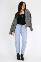Indigo Arc Barrel Leg Jeans - Madison and Mallory