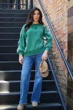 Indigo Ease High Rise Wide Leg Jeans - Madison and Mallory