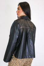 Invite Only Washed Faux Leather Jacket - Madison and Mallory