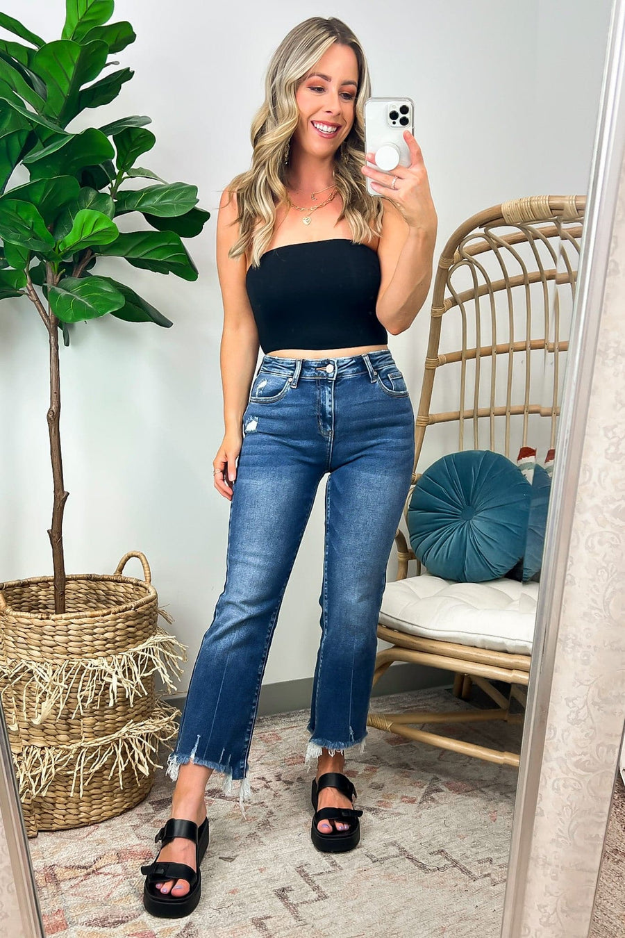  Ivanna Kick Crop Flare Jeans | BACK IN STOCK - Madison and Mallory