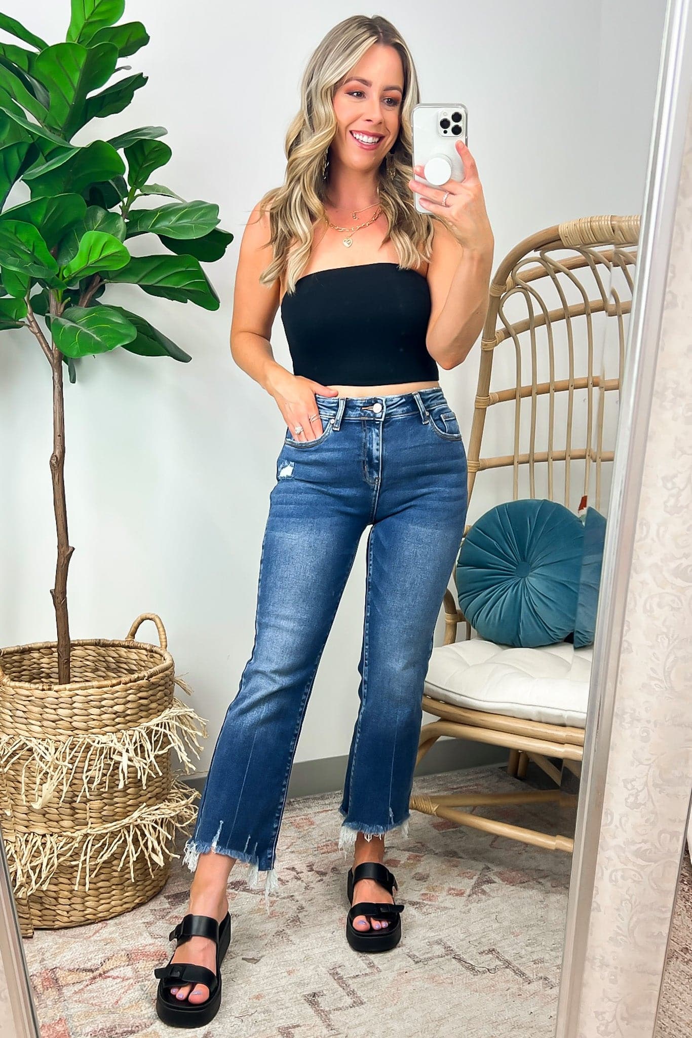  Ivanna Kick Crop Flare Jeans | BACK IN STOCK - Madison and Mallory