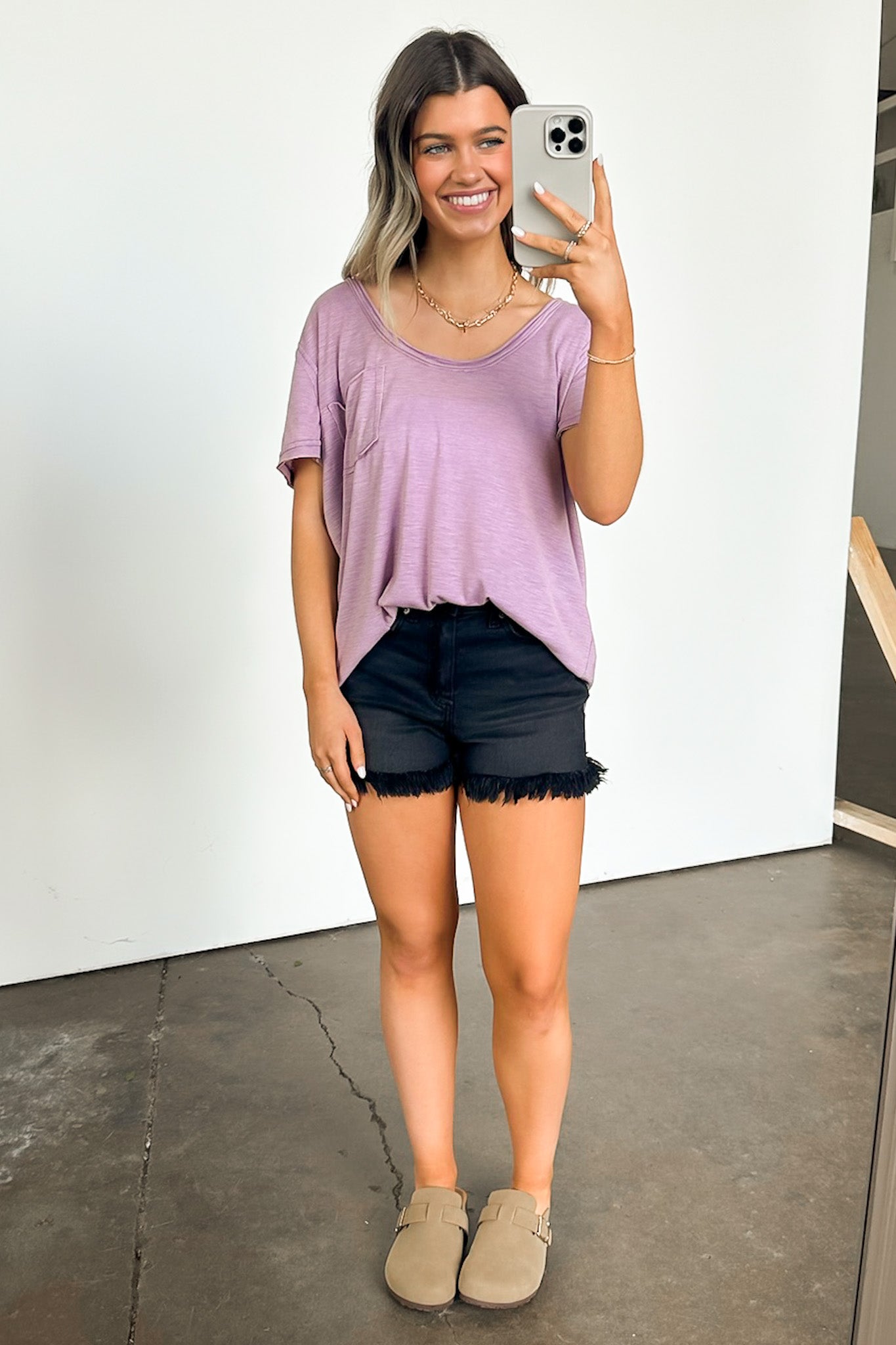  Jadyn Scoop Neck Relaxed Pocket Tee - BACK IN STOCK - Madison and Mallory