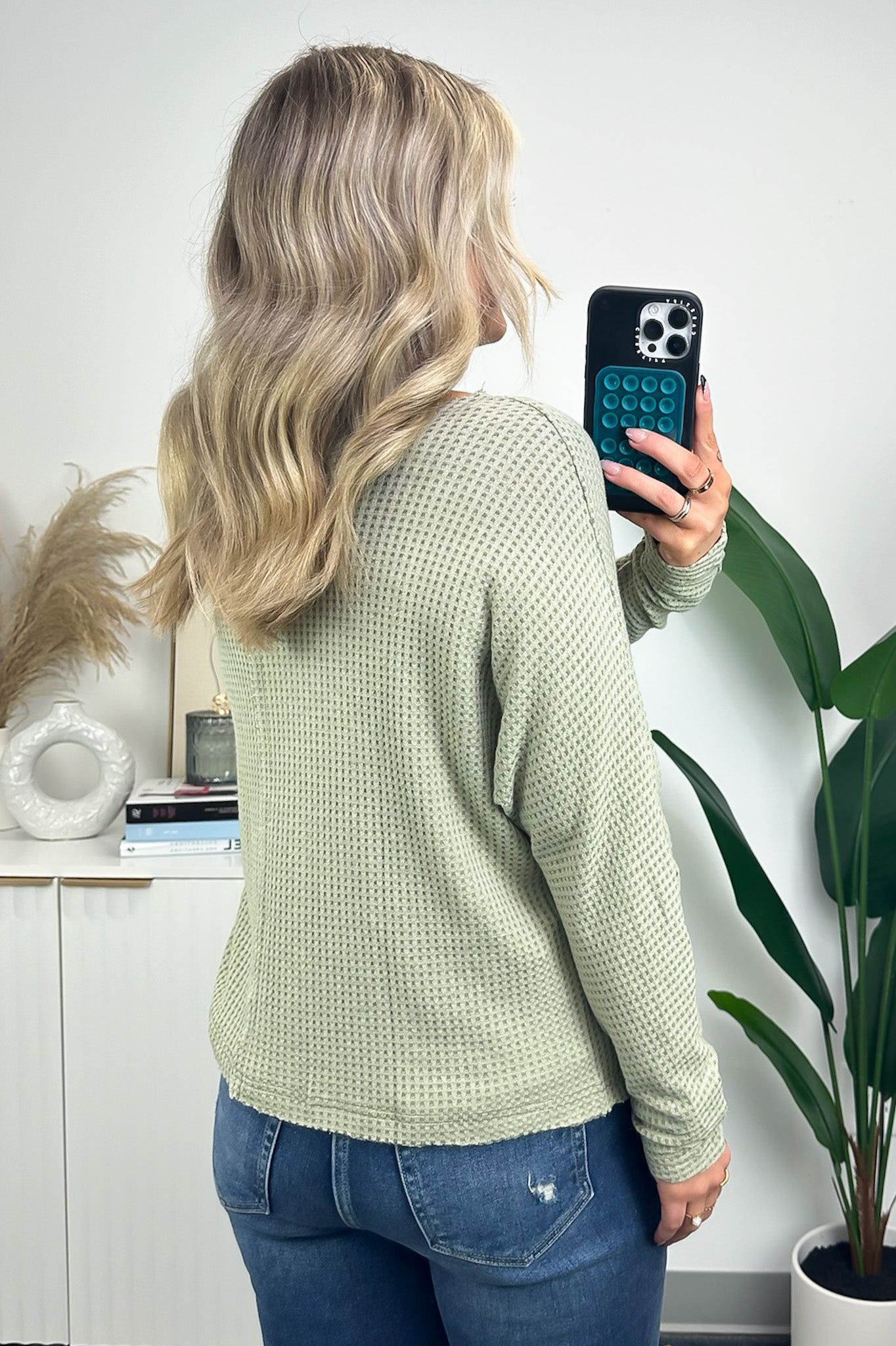  Jakota Split Neck Thermal Top - FINAL SALE - Madison and Mallory