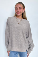 Janay Oversized Contrast Knit Pullover - FINAL SALE - Madison and Mallory