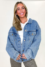 Janetta Relaxed Fit Denim Jacket - Madison and Mallory