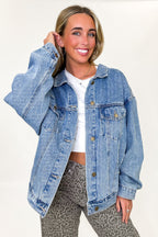 Janetta Relaxed Fit Denim Jacket - Madison and Mallory