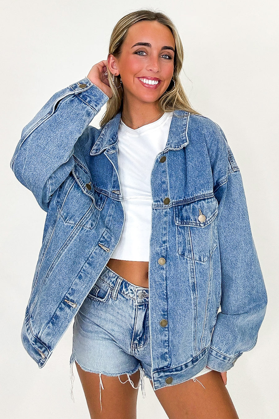 Janetta Relaxed Fit Denim Jacket