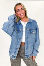 Janetta Relaxed Fit Denim Jacket - Madison and Mallory
