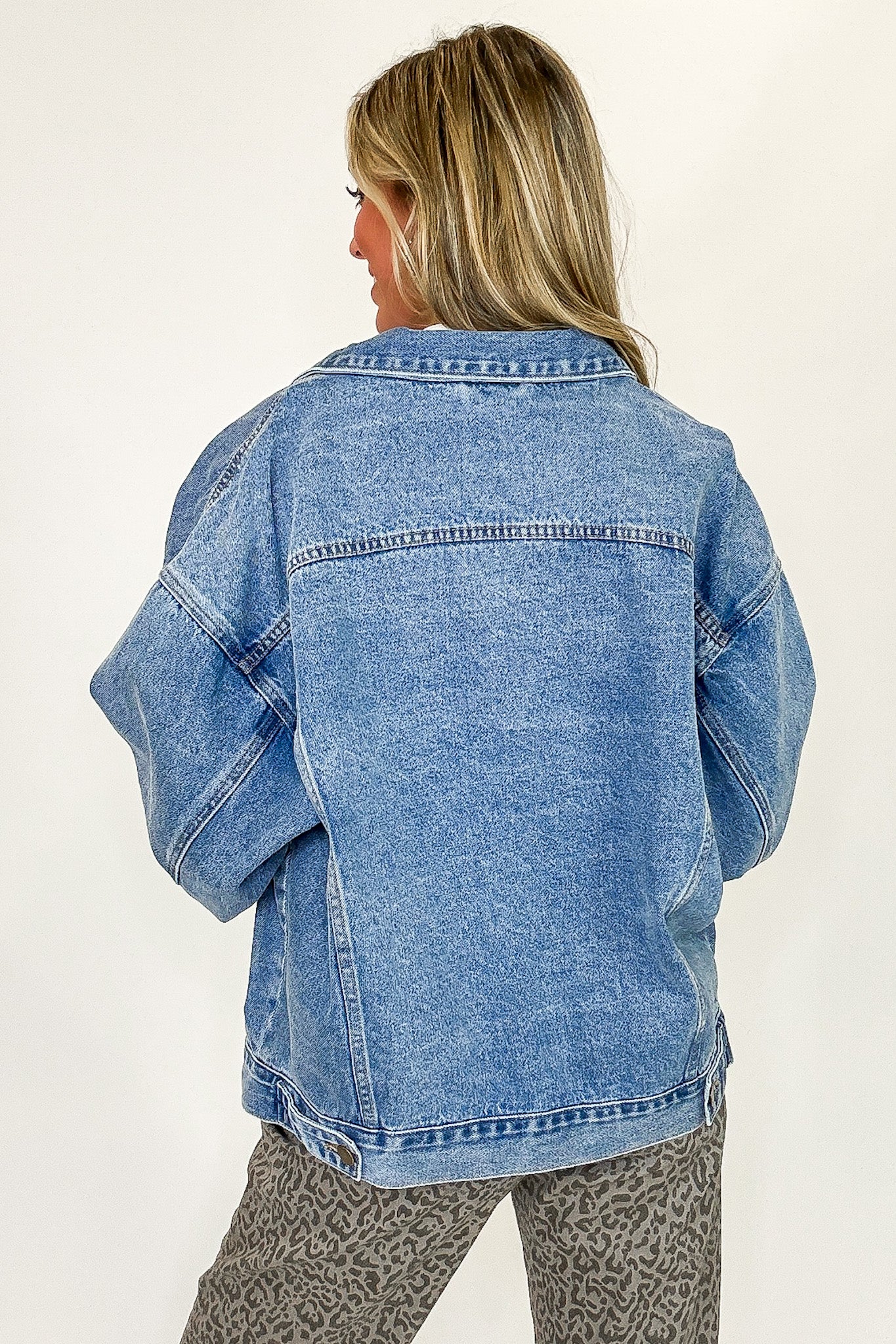 Janetta Relaxed Fit Denim Jacket - Madison and Mallory