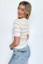 Janey Striped Rib Knit Top - FINAL SALE - Madison and Mallory