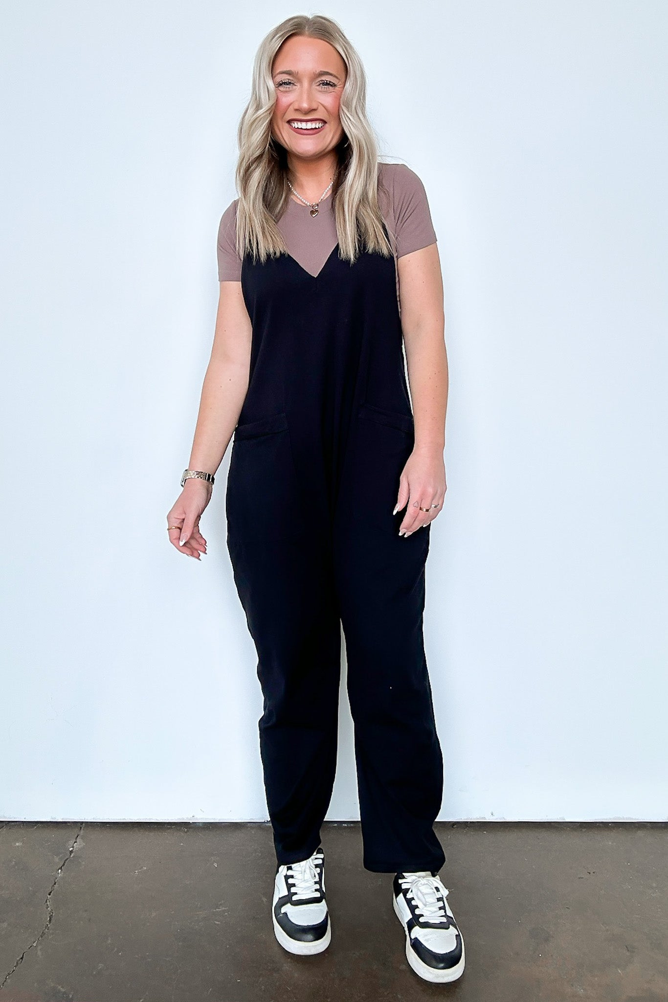  Jeayne Relaxed Fit V-Neck Jumpsuit - Madison and Mallory