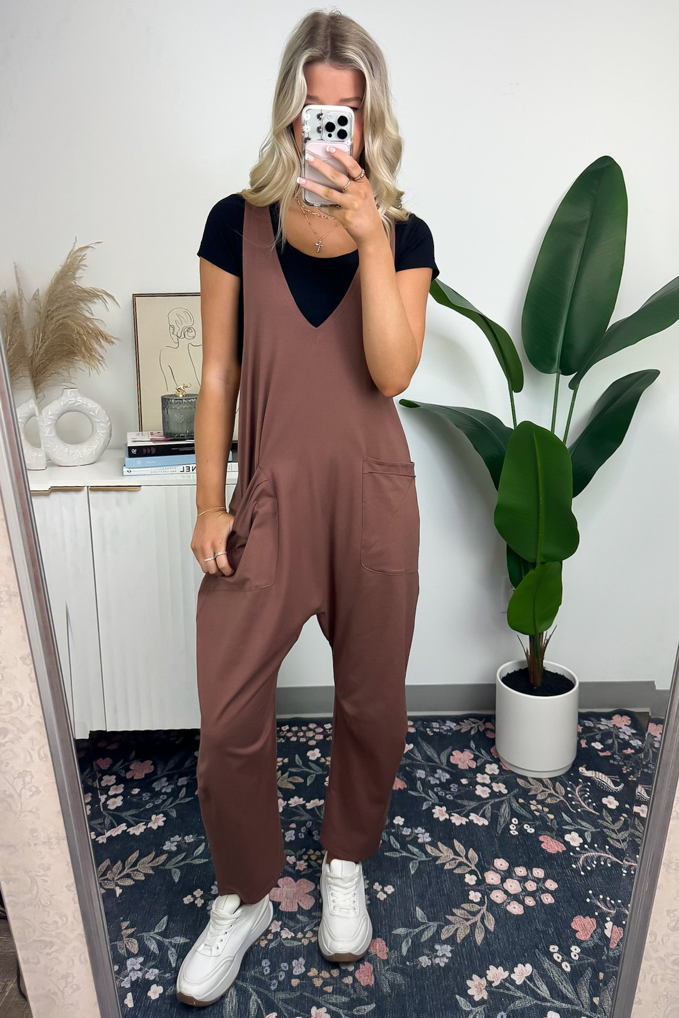  Jeayne Relaxed Fit V-Neck Jumpsuit - FINAL SALE - Madison and Mallory