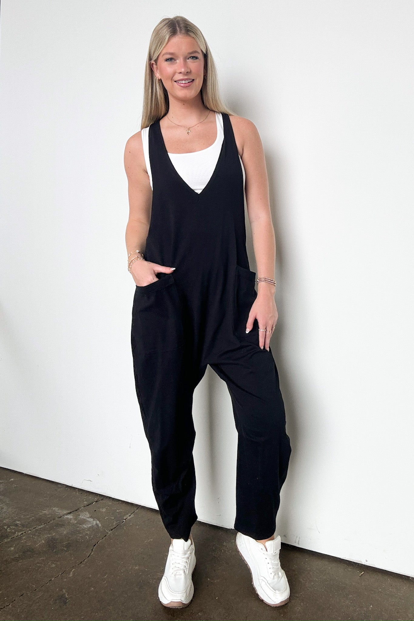  Jeayne Relaxed Fit V-Neck Jumpsuit - Madison and Mallory