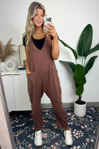  Jeayne Relaxed Fit V-Neck Jumpsuit - FINAL SALE - Madison and Mallory