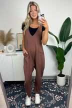  Jeayne Relaxed Fit V-Neck Jumpsuit - FINAL SALE - Madison and Mallory