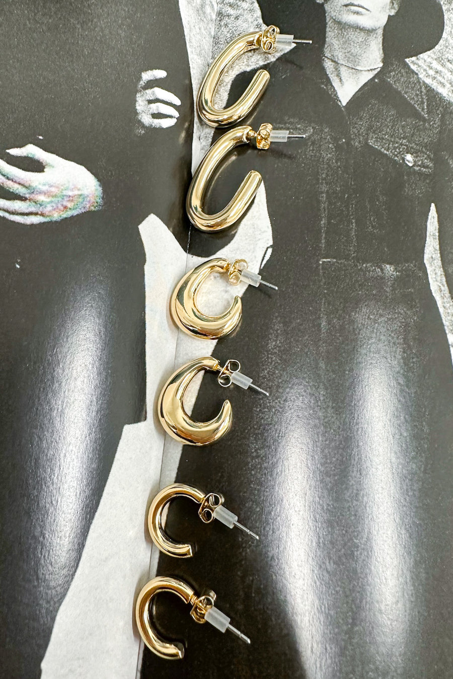 Gold Jesinia Set of Three Hoop Earrings - Madison and Mallory