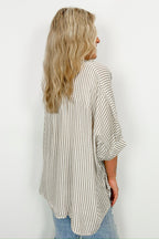  JoJo Striped Button Down Relaxed Top - BACK IN STOCK - Madison and Mallory