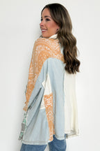 Joslyn Patchwork Contrast Denim Shirt - BACK IN STOCK - Madison and Mallory