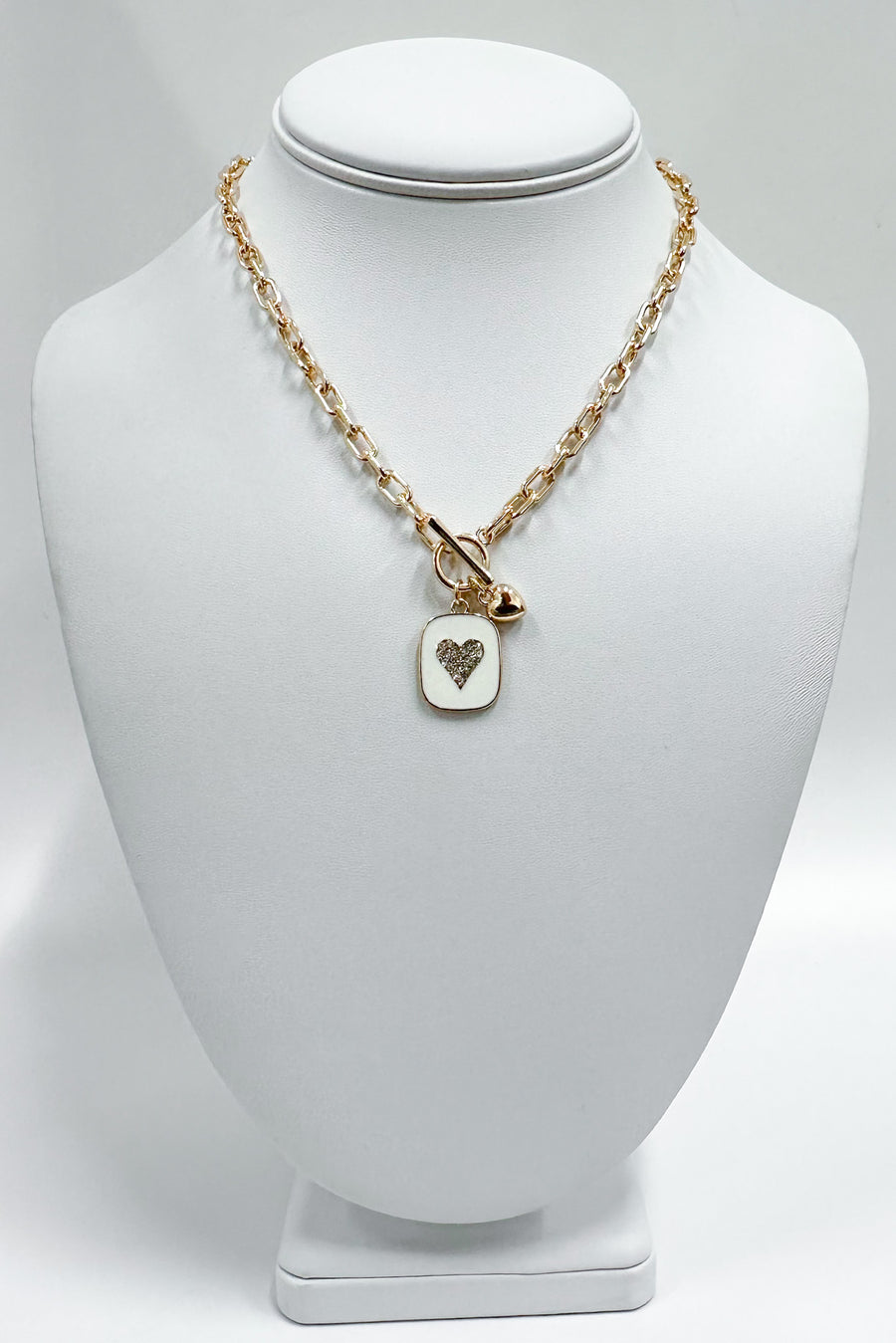  Juliane Epoxy Heart Toggle Pendant Necklace - Madison and Mallory