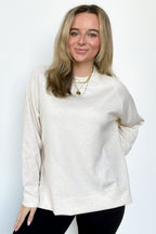 Julien Knit Side Slit Pullover - FINAL SALE - Madison and Mallory