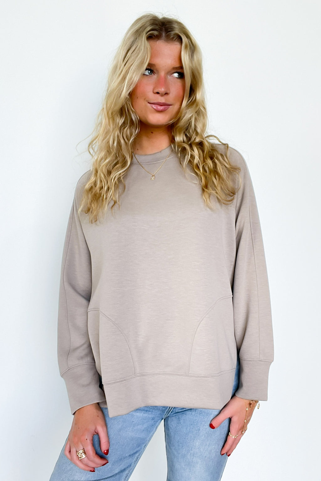 Julien Knit Side Slit Pullover - FINAL SALE - Madison and Mallory